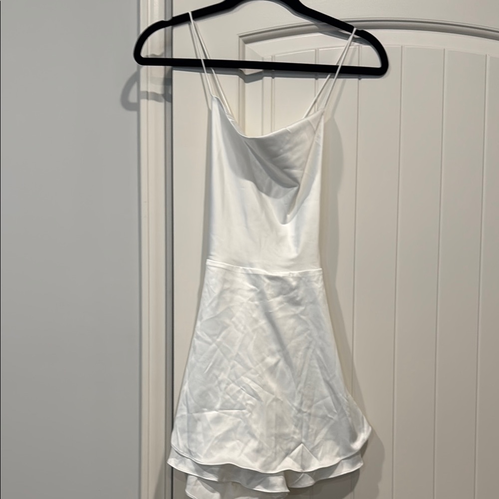 Elegant White Satin Romper